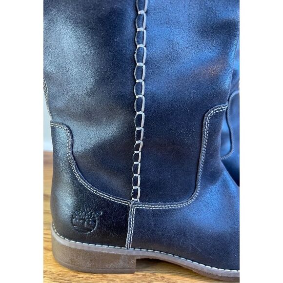 Timberland Shoreham Grey Leather Tall Boots with Fleece Upper Lining Size 7.5 - Picture 11 of 16